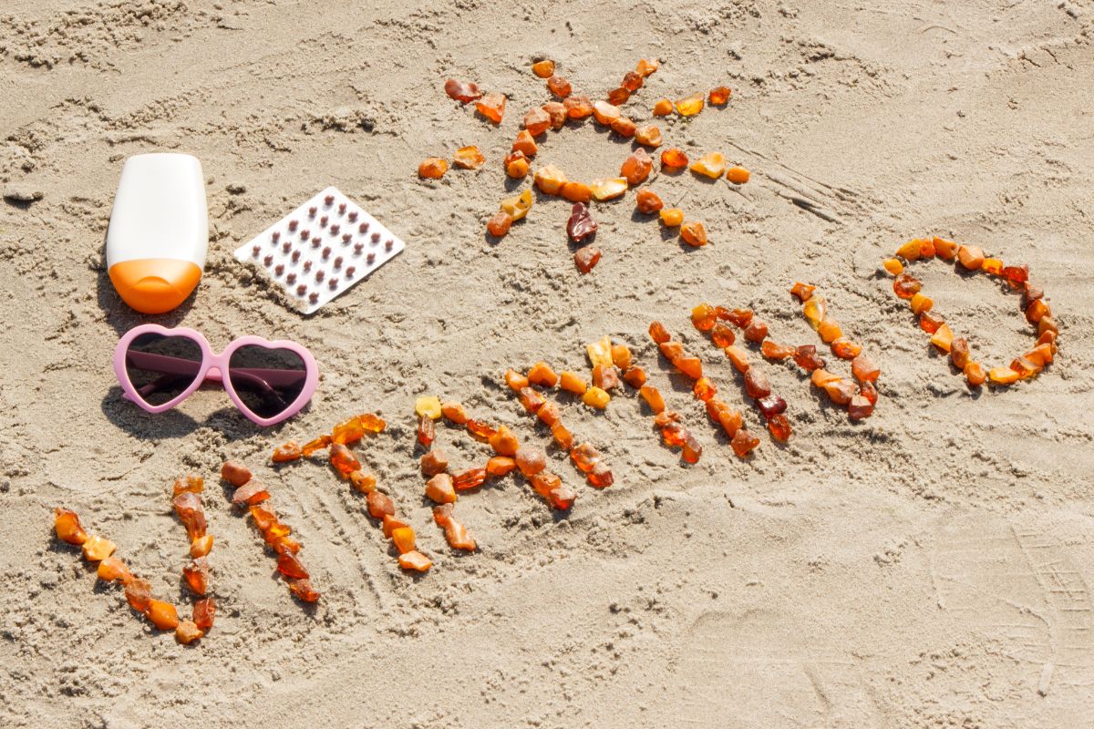"vitamine d" ecrit sur le sable